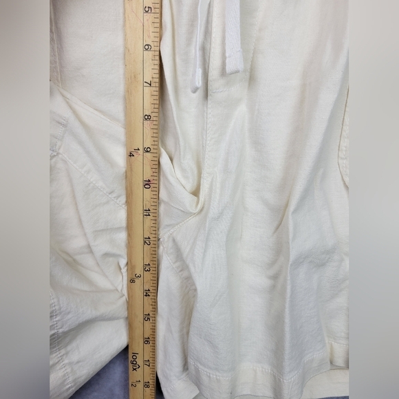 LANE BRYANT Pull On Beige Linen Shorts Size 22 Elastic waist - Picture 8 of 11